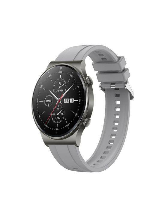 Huawei Watch 4 Tire Pattern Silver Silicone Strap Light Gray
