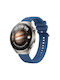 Huawei Watch 4 Tire Pattern Ασημένια Πόρπη Λουράκι Ρολογιού Σιλικόνης Μπλε