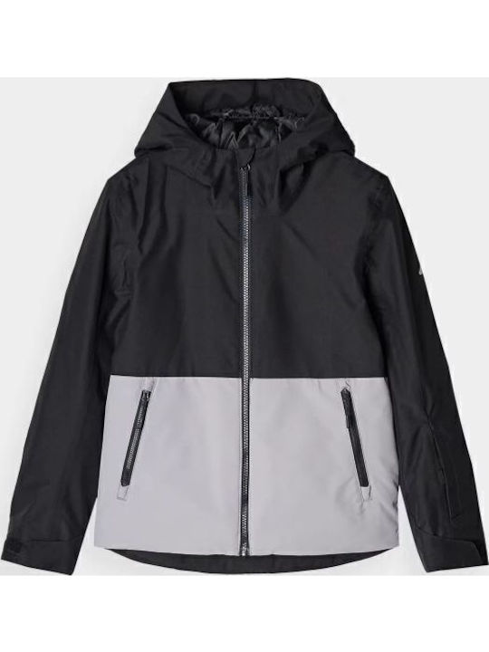 Kids' Sports Jacket with Hood Black