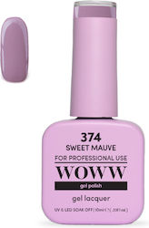 Woww Lac Gel UV & LED Soak Off Sweet Mauve 374 10ml