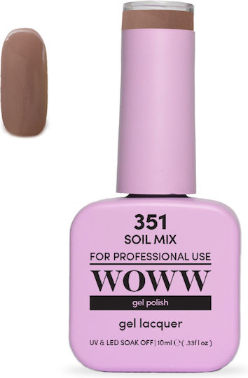Woww UV & LED Гел лак за нокти Soil Mix 351 10ml
