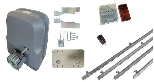 Set Motor Ușă de Garaj Glisantă Doorado Slg600-kit142 1 Telecomandă 4 Metri Cremalieră Fotocelule Reflector