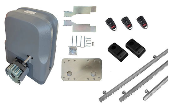 Doorado Σετ Μοτέρ Συρόμενης Γκαραζόπορτας Slg600-kit331 3 Τηλεχειριστήρια 3 Μέτρα Κρεμαγιέρα Φωτοκύτταρα Ενσύρματα