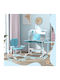 Kids Desk with Melamine Main Colour Blue Dimensions 80x55x92.5-107.5cm