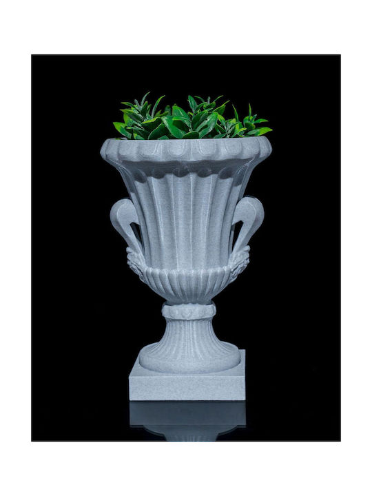 3D Art Shop Διακοσμητικό Βάζο Kunststoff Gray 13.5x13.5x20cm 1Stück