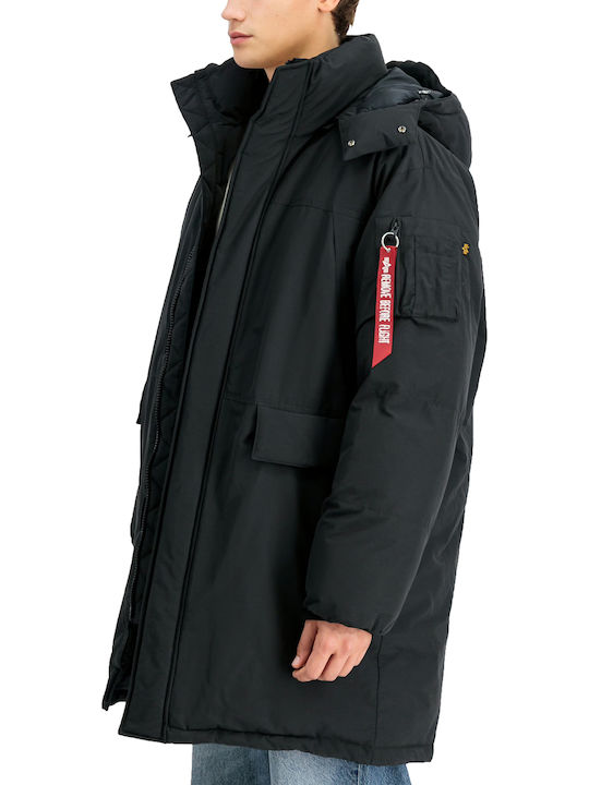Alpha Industries Μπουφάν Puffer Αδιάβροχο Μαύρο