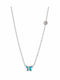Oxzen Fluture Colier pentru copii Fluture cu lanț F00107