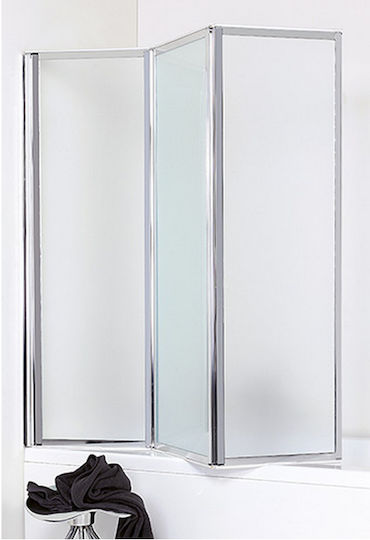 Crown Shower Screen Bathtub with Foldable Door 70x140cm Clear Glass Chrome Crown Shower Screen Bathtub with Foldable Door 70x140cm Clear Glass Chrome