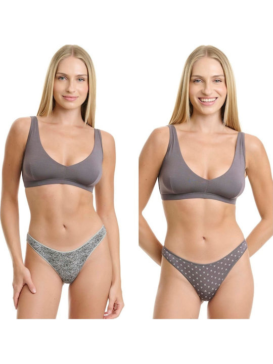 Walk Bamboo Damen Brasilien 2Pack Gray