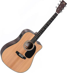 Sigma Guitars Semi-Acoustic Guitar Cutaway Natural