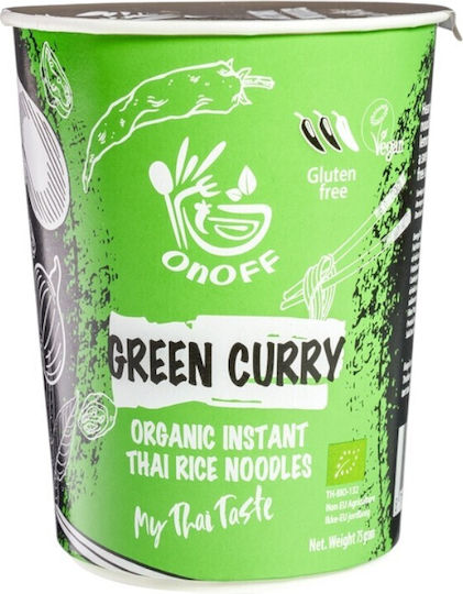 Instant Noodle Soup Green Curry Χωρίς Γλουτένη Onoff 75gr