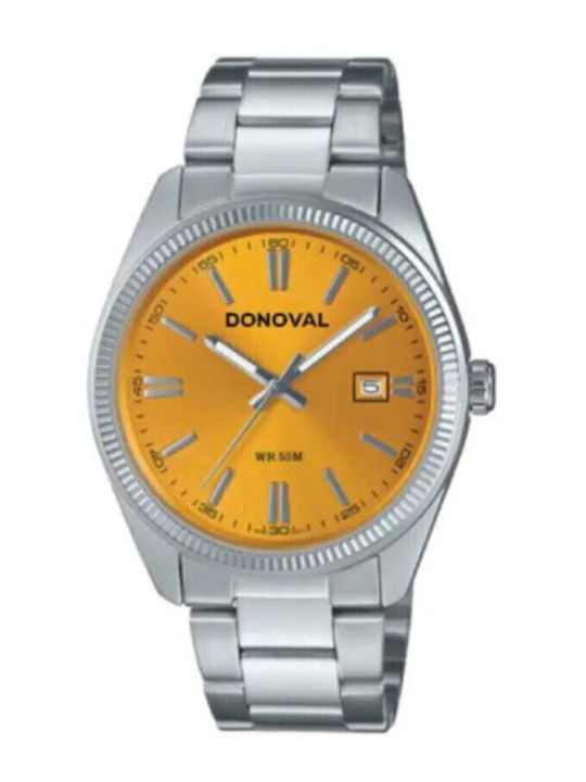Donoval Women's Watch with Silver Metal Bracelet