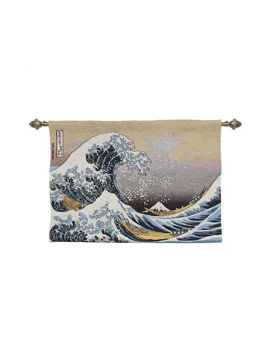 Signare Woven Wall Tapestry 100x69cm – Great Wave Off Kanagawa
