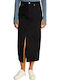 Denim Maxi Skirt Black