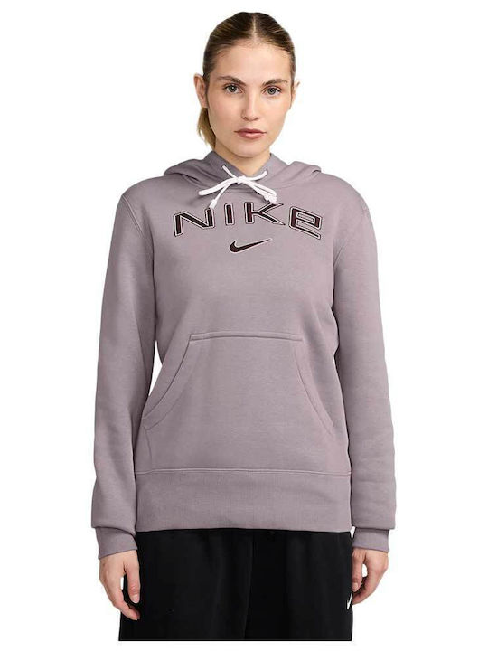 Nike Дамски Суитшърт Худи Лилав