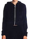 Women's Black Zipper Cardigan