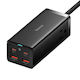 Baseus Suport de Încărcare cu 2 Porturi USB-A și 2 Porturi USB-C 100W în culoarea Negru (PowerCombo GaN3 Pro)