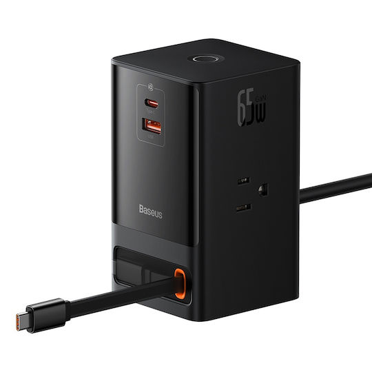 Baseus Suport de Încărcare cu Port USB-A și Port USB-C 65W în culoarea Negru (PowerCombo 6 in 1)