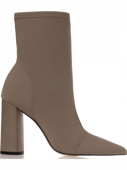 Sante Women's Ankle Boots with High Heel Beige