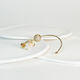 Christening Charm Handcuff Pearl Metal Gold 1 Piece