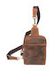 Leder Herrentasche Schulter / Crossbody Braun
