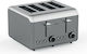Life Brekky Φρυγανιέρα 4 Θέσεων 1500W Inox