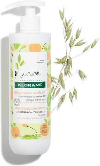 Klorane Παιδικό Σαμπουάν & Conditioner Petit Junior με Ροδάκινο για Εύκολο Χτένισμα σε Μορφή Gel 500ml