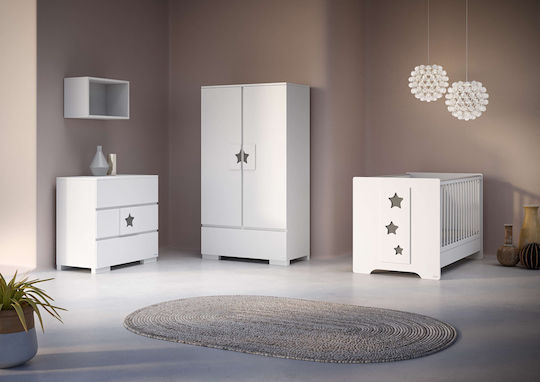 Casababy Kinderzimmer-Set Bett Kommode Sterne