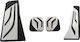 Carner Car Footrest Board for Bmw X3 / X4 / Series 5 / Series 6 Aluminum Silver 4pcs
