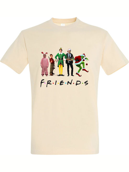 kirikoko Friends” Gang, Clark Griswold Grinch Ralphie Elf Kevin T-shirt Beige Baumwolle
