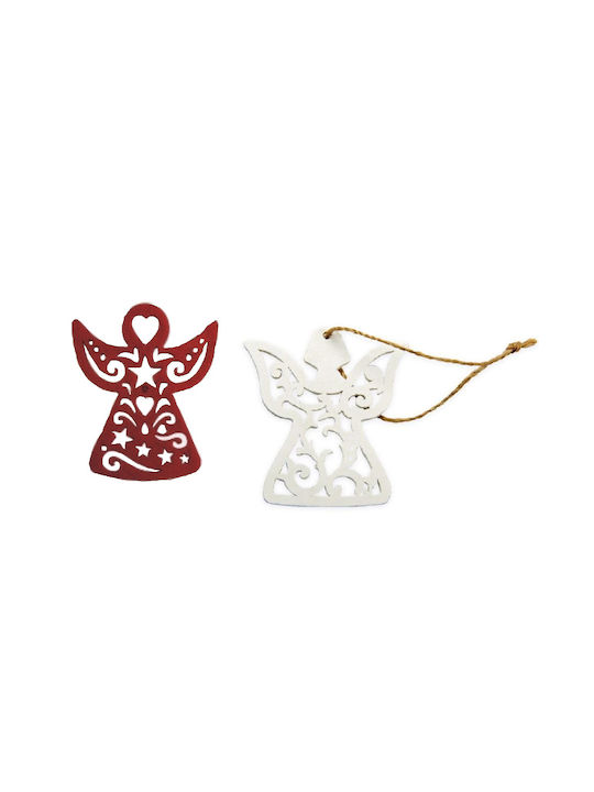 Perforat Ornament suspendat Ingeras Roșu Set 2buc