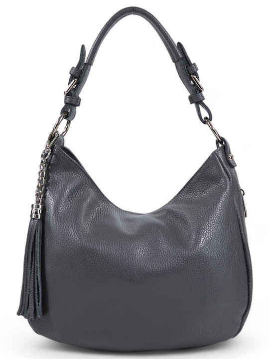 Passaggio Leather Кожена Дамска Чанта Раница Сива