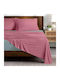 Lino Home Sheet Sets Queen 240x260cm. Doble Pink-mint 4pcs