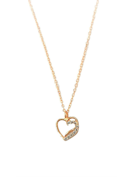 Papadopoulos Gold Necklace with design Heart from Gold