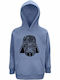 Kids Sweatshirt with Hood and Pockets Blue Sith Lord, Dark Side, Darth Vader, Star Wars