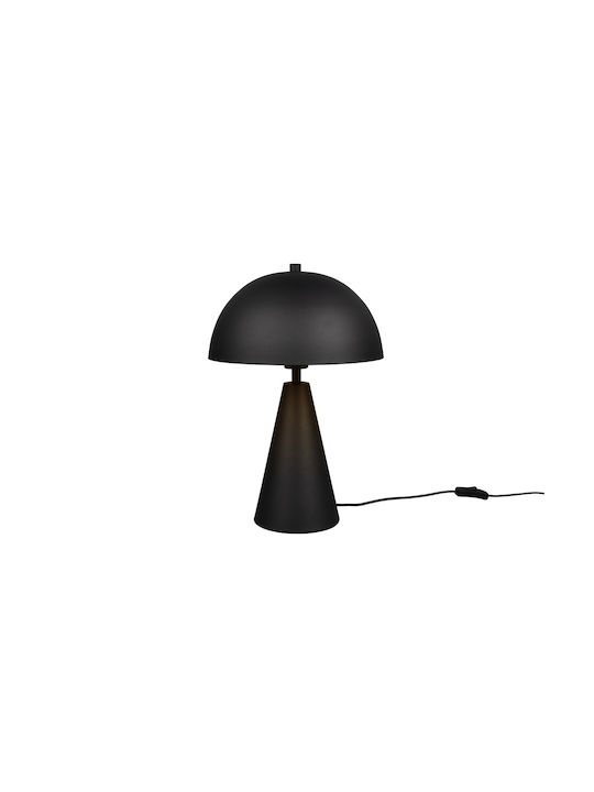 Trio Lighting Metall Tischlampe für Fassung E27 mit Schwarz Schirm und Basis