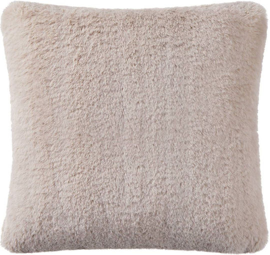 Butlers Sofa-Kissen Wild Thing aus Pelzigeem offener Grau 50x50cm