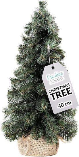 Decorațiune de Crăciun Lemn Braduleț 40cm. Împodobit Verde
