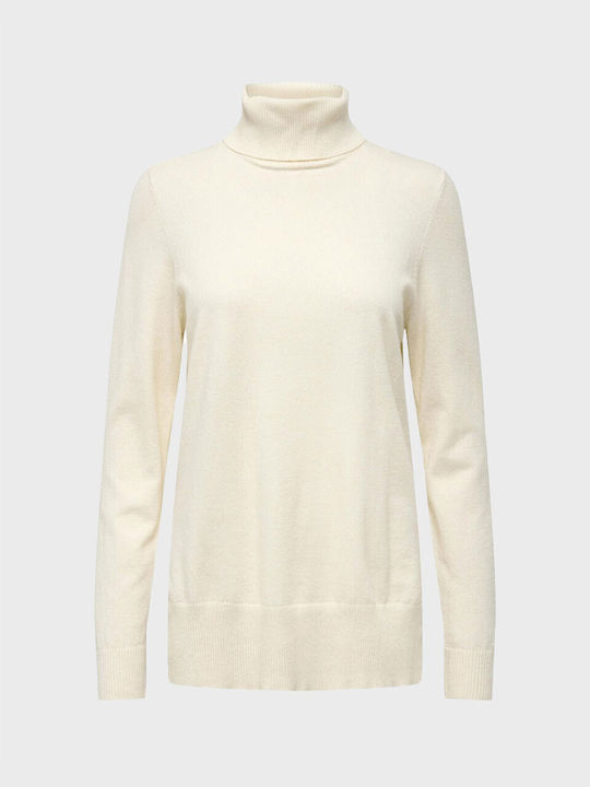 Only Women's Sweater Turtleneck Ecru