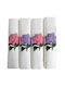 Nakas Concept Napkin Linen Set 4pcs Pοζ, Mωβ 50x50cm