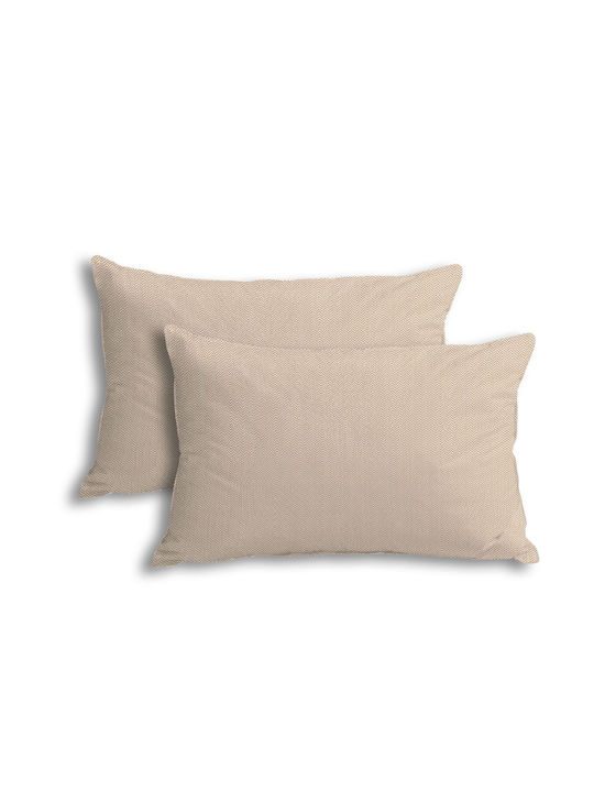 My Home Luxury Casanova Pillowcase Set Beige 50x70cm.
