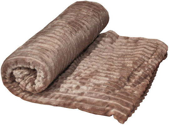 Sidirela Pătură Polar Fleece Simplă 150x220 cm Maro