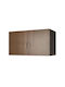 Klikareto Rectangular Loft Closet made of Particleboard Walnut 85x50cm 500-00382 1pcs