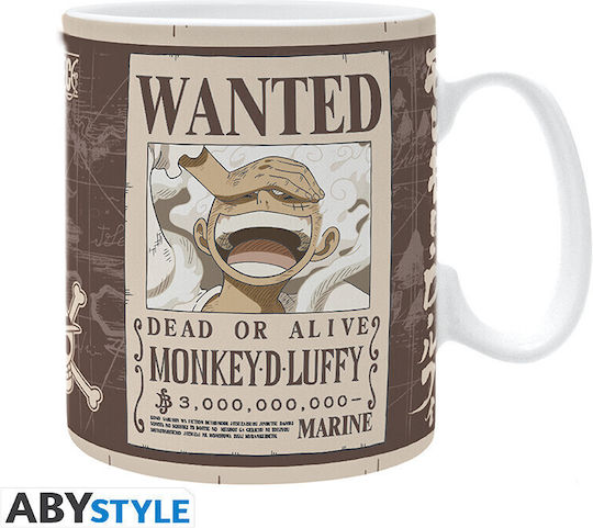 Abysse One Piece - Luffy Wanted Mug Ceramic 460ml