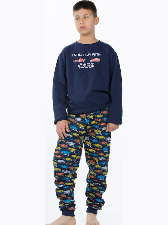 MEI Детска пижама Зимна Dark Blue