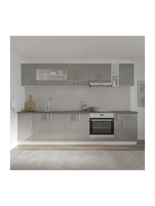 Corp mit Arbeitsplatte Glossy Grey/white 60x30x60Stück