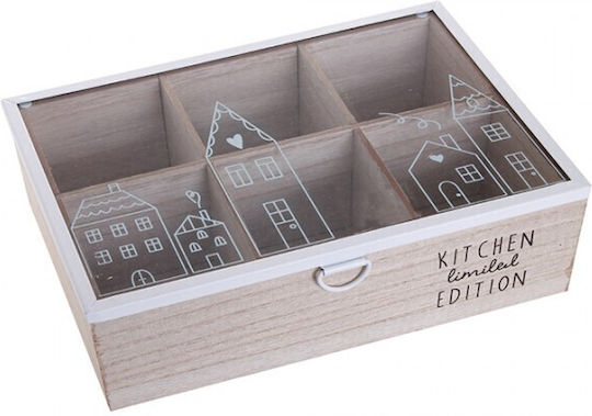 Etoile Caseta pentru Ceai cu capac Lemn 16x5x24cm