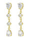 Victoria Cruz Earrings made of Silver Gold Plated with Stones