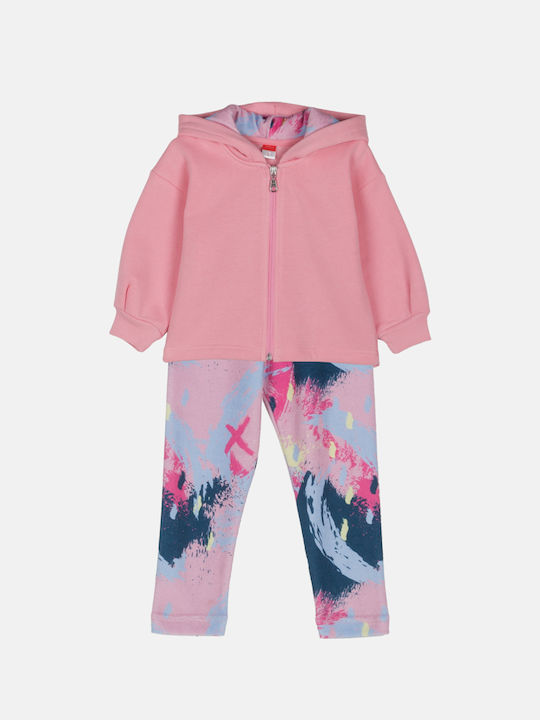 Joyce Kids' Set with Leggings Winter 2pcs Pink