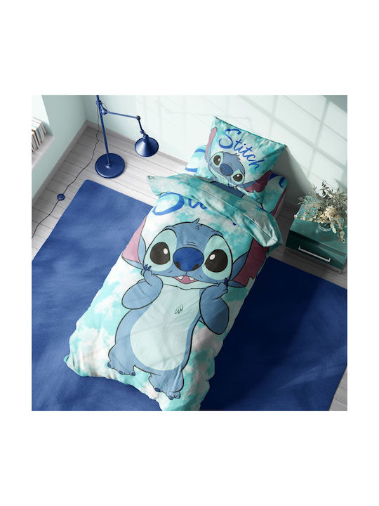 Disney Σετ Μονά Stitch Turquoise 160x240cm